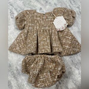 Ivy City Co Tan Plaid Kids Set